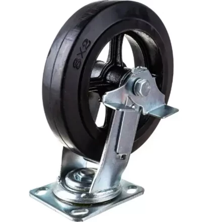 Колесо большегрузное поворотное SCdb 80 200 мм обрезиненное с тормозом РФ 1030005 купить в Уфе