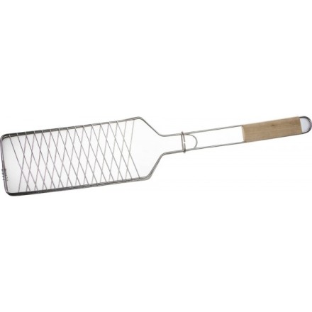 Решетка-гриль GRINDA &quot;BARBECUE&quot; для рыбы, одинарная, нержавеющая сталь, 620х120мм 424731 купить в Уфе