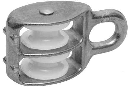 Блок ЗУБР двойной, оцинкованный, нейлоновый шкив, 6x20мм, 1 шт 4-304596-20 купить в Уфе