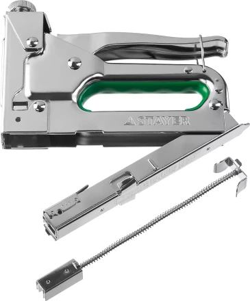 Степлер &quot;Max 140&quot; с регулировкой силы удара, металл корпус 4-в-1: тип 140 (6-14 мм) / 28 (9-11 мм) / 300 (10-14 мм) / 500 (14 мм), STAYER 31508_z02 купить в Уфе
