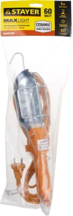 Светильник переносной с выключателем, 5м, 60 Вт/220 В, STAYER 56061 купить в Уфе