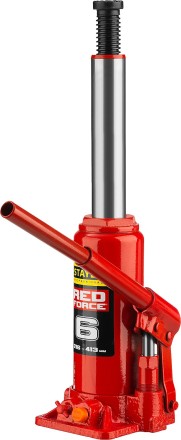 Домкрат гидравлический бутылочный &quot;RED FORCE&quot;, 6т, 216-413 мм, STAYER 43160-6 43160-6_z01 купить в Уфе