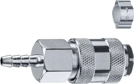 ЗУБР штуцер елочка, 6 мм - рапид муфта, переходник с обжимным хомутом, Профессионал (64917-06) купить в Уфе