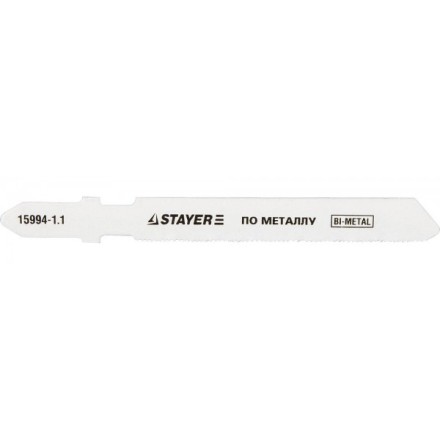 Полотна STAYER &quot;PROFI&quot;, T118GF, для эл/лобзика, Bi-Metall, по металлу (0,5-1,5мм), EU-хвост., шаг 1,1мм, 50мм, 2шт 15994-1.1_z01 купить в Уфе