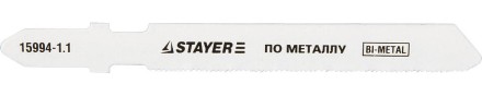 Полотна STAYER &quot;PROFI&quot;, T118GF, для эл/лобзика, Bi-Metall, по металлу (0,5-1,5мм), EU-хвост., шаг 1,1мм, 50мм, 2шт 15994-1.1_z01 купить в Уфе