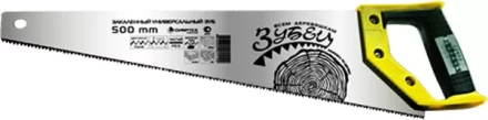 Ножовка по дереву &quot;Зубец&quot; 450 мм 7-8 TPI зуб 2D калёный зуб 2-х компонентная рукоятка Сибртех 23803 купить в Уфе