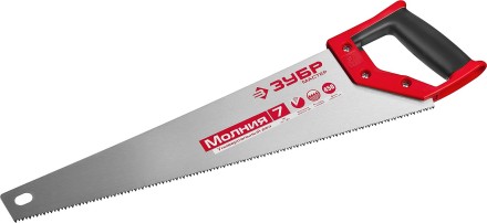 Ножовка универсальная (пила) ЗУБР МОЛНИЯ-7 450 мм, 7 TPI, закалка, рез вдоль и поперек волокон, для средних заготовок, фанеры, ДСП, МДФ 1537-45_z01 купить в Уфе