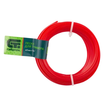 Леска для триммера треугольная, 2.0 мм х 15 м, Россия Сибртех 961635 купить в Уфе