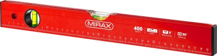 Уровень коробчатый MIRAX, 2 ампулы, крашеный, 400мм 34602-040_z02 купить в Уфе