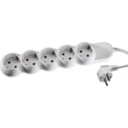 Удлинитель ЗУБР "МАСТЕР" электрический, ПВС сечение 1кв мм, заземл, 5 гнезд, макс мощн 3500Вт, 5м 55058-5