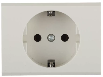 Розетка СВЕТОЗАР "ЭФФЕКТ" с заземлением, одинарная, без вставки и рамки, цвет бежевый, 16А/~250В SV-54400-B купить в Уфе