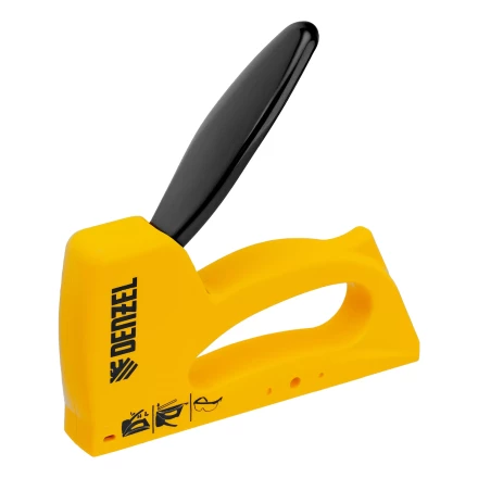 Степлер пластиковый, скобы в комплекте, тип 53, 6-10 мм Denzel 40221 купить в Уфе