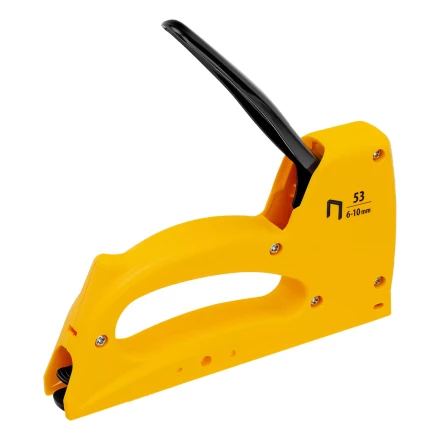 Степлер пластиковый, скобы в комплекте, тип 53, 6-10 мм Denzel 40221 купить в Уфе