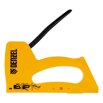 Степлер пластиковый, скобы в комплекте, тип 53, 6-10 мм Denzel 40221 купить в Уфе