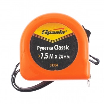 Рулетка Classic, 7.5 м х 24 мм, пластиковый корпус  SPARTA 31304 купить в Уфе