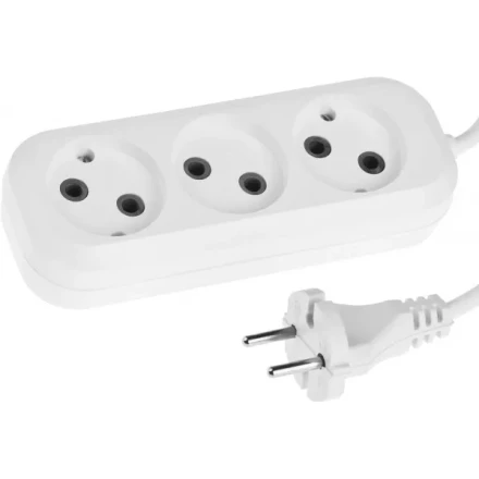 Удлинитель СИБИН электрический, ПВС сечение 0,75кв мм, 3 гнезда, макс мощн 1300Вт, 5м 55031-5 купить в Уфе