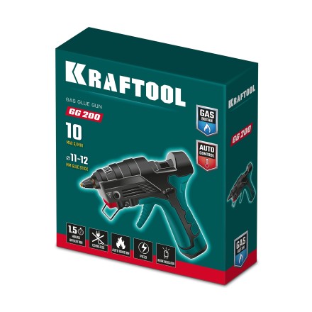KRAFTOOL  GG-200, 11 мм 200°C, термоклеящий газовый пистолет 55524 купить в Уфе