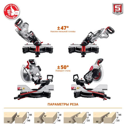 Пила торцовочная с протяжкой ЗПТ-305-1800 ПЛ серия МАСТЕР купить в Уфе