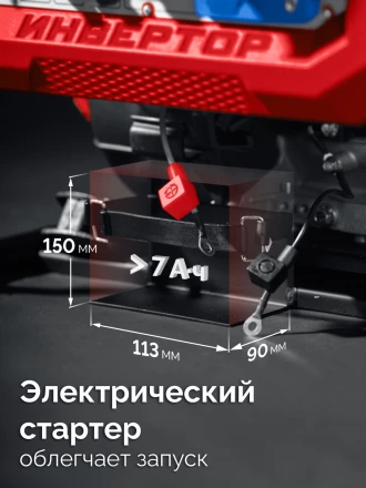 ЗУБР 5500 Вт, инверторный генератор с электростартером и розеткой АВР (СБИ-5500ЕА) купить в Уфе