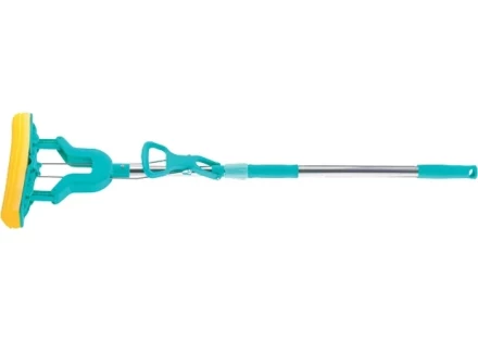 Швабра отжимная сложением 130 см губка PVA 26х5х4,5 см рукоятка телескопическая нержавеющая ТМ Elfe 93503 купить в Уфе