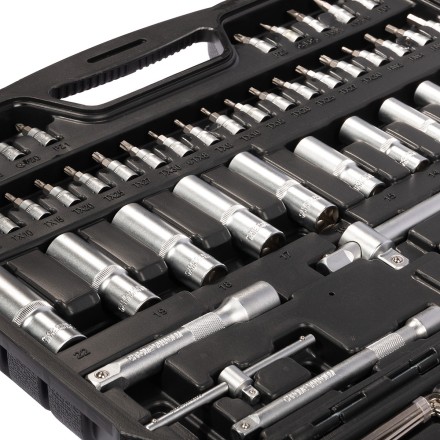 Набор автоинструмента КВТ НАИ-09/150 1/2&quot;, 1/4&quot;, 3/8&quot;, 150 предметов (92315) купить в Уфе