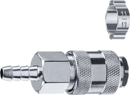 ЗУБР штуцер елочка, 8 мм - рапид муфта, переходник с обжимным хомутом, Профессионал (64917-08) купить в Уфе