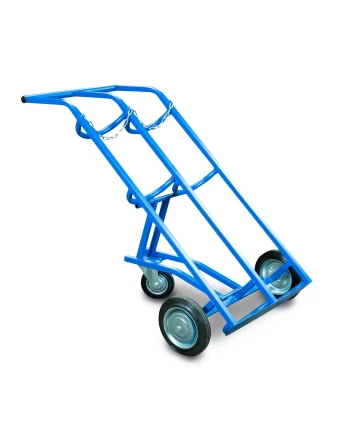 Тележка для газовых баллонов TOR ГБ-2, 2 баллона (250 литые колеса + 160 поворотное) 1012419 купить в Уфе