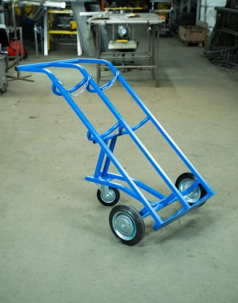 Тележка для газовых баллонов TOR ГБ-2, 2 баллона (250 литые колеса + 160 поворотное) 1012419 купить в Уфе