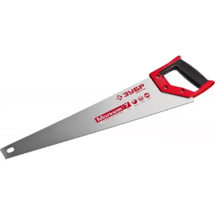 Ножовка универсальная (пила) ЗУБР МОЛНИЯ-7 500 мм, 7 TPI, закалка, рез вдоль и поперек волокон, для средних заготовок, фанеры, ДСП, МДФ 1537-50_z01 купить в Уфе