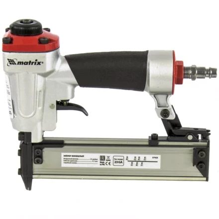 Нейлер финишный (шпилькозабивной пистолет) пневматический гвоздь 23GA диаметр 0,64мм  длина 10-30мм MATRIX 57425 купить в Уфе