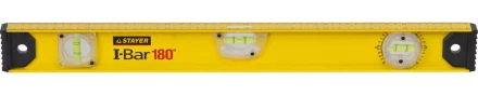 Уровень STAYER &quot;MASTER&quot; &quot;I-Bar&quot; РЕЛЬС двутавровый, 3 противоударных ампулы (1 поворотная на 360 град), линейка, 60см 3470-060_z01 купить в Уфе