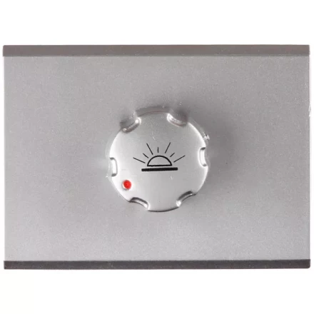 Диммер СВЕТОЗАР &quot;ЭФФЕКТ&quot; без вставки и рамки, цвет светло-серый металлик, 60-500Вт SV-54442-SM купить в Уфе