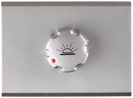 Диммер СВЕТОЗАР &quot;ЭФФЕКТ&quot; без вставки и рамки, цвет светло-серый металлик, 60-500Вт SV-54442-SM купить в Уфе