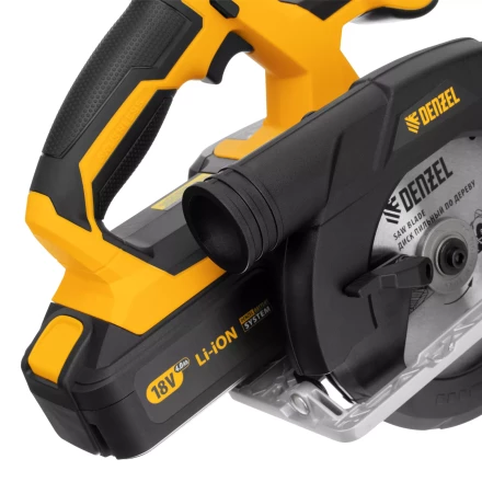 Пила циркулярная аккумуляторная бесщет. CCS-165, 18В Li-Ion Denzel 27401 купить в Уфе