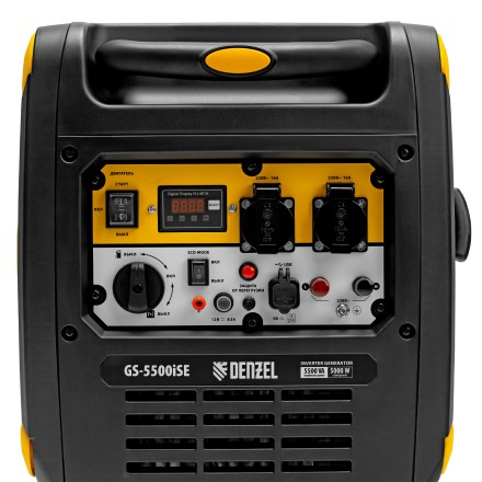 Генератор инверторный Denzel GS-5500iSE, 5,5 кВт, 230 В, закрытый корпус,электростартер купить в Уфе