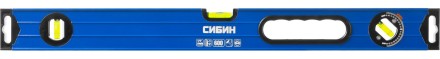 Уровень СИБИН коробчатый усиленный, утолщенный профиль, 2 фрезерованные поверхности, 3 противоударных ампулы (1 поворотная на 360 град), с ручками, 6 34609-060 купить в Уфе