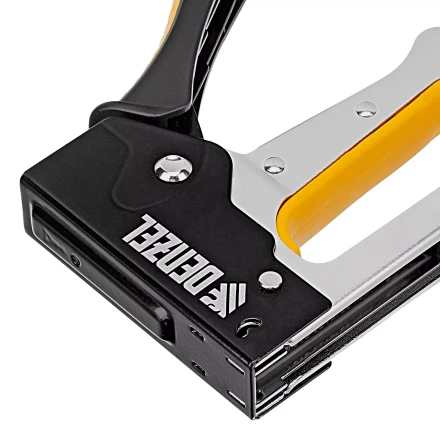 Степлер металлический, скобы в комплекте, 2К рукоятка, тип 53, 6-10 мм Denzel 40222 купить в Уфе