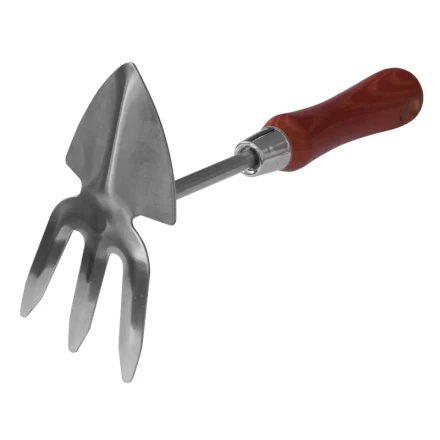 Мотыжка с лепестковым лезвием из нержавеющей стали деревянная рукоятка 300мм    Кратон  5 10 05 005 купить в Уфе