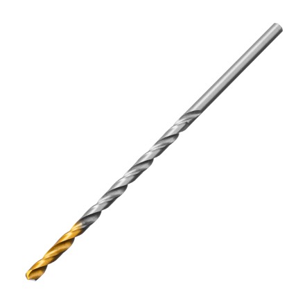 Сверло спиральное по металлу 4 х 119 мм, Р6М5, Golden Tip, удлиненное Denzel 718250 купить в Уфе