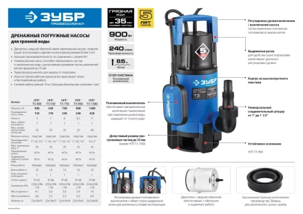Насос дренажный НПГ-Т3-750 серия ПРОФЕССИОНАЛ купить в Уфе