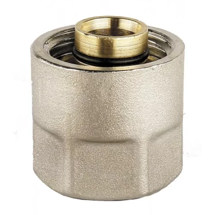 Соединитель GENERAL FITTINGS для металлопластиковых труб, евроконус, никелированная латунь, 1/2&quot; / 16 мм x 2,0 мм 51047-1/2-16 купить в Уфе