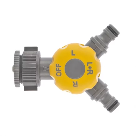 Разветвитель двухканальный с внутренней резьбой 3/4" - 1" с переключателем PALISAD LUXE 66239 купить в Уфе