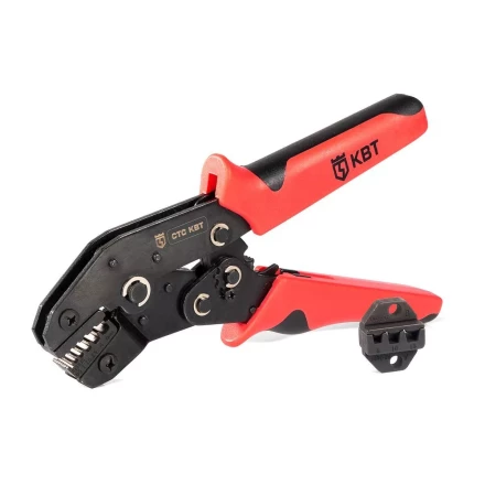 Пресс-клещи КВТ СТС-В с матрицами 0.25–6, 6–16 для опрессовки втулочных наконечников (набор) (85272) купить в Уфе