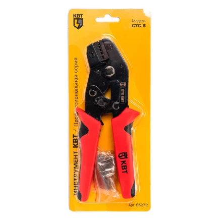 Пресс-клещи КВТ СТС-В с матрицами 0.25–6, 6–16 для опрессовки втулочных наконечников (набор) (85272) купить в Уфе