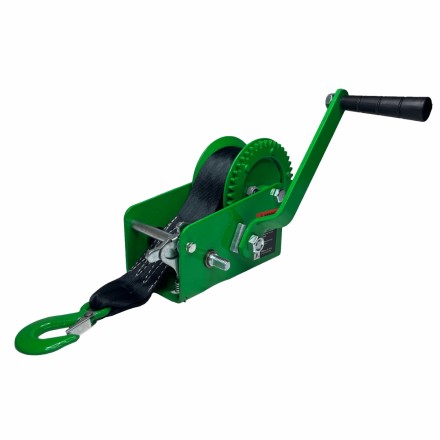 Лебедка ручная барабанная HITCH HW 1100 1100 кг лента 10 м (SZ073169) купить в Уфе
