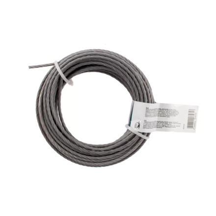 Леска для триммера квадратная витая, армированная алюминием, 3.0 мм х 10 м, Россия Сибртех 962005 купить в Уфе