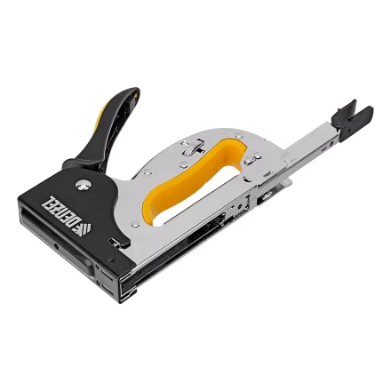 Степлер металл. Denzel 40223, скобы в комплекте, плавная регулировка удара, 2К рукоятка, тип 53, 4-14 мм купить в Уфе