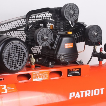Компрессор масляный поршневой ременной PATRIOT PTR100/670 купить в Уфе