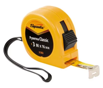 Рулетка 3 м х 13 мм SPARTA пластиковый корпус 31321 купить в Уфе
