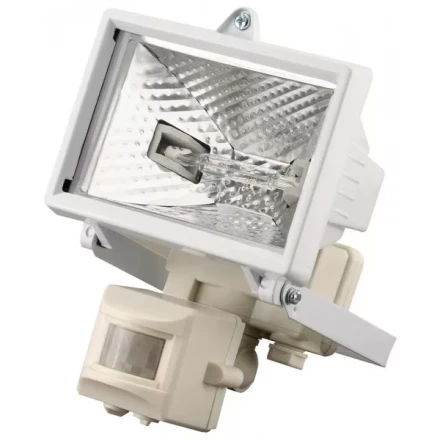Прожектор галогеновый СВЕТОЗАР с датчиком движения, с дугой крепления под установку, цвет белый, 150Вт SV-57111-W купить в Уфе